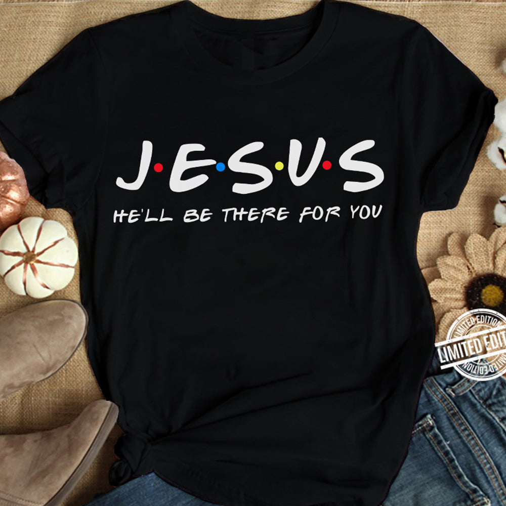 Jesus Friends Print Women T-shirts Cotton