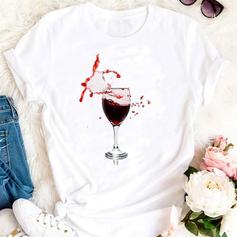 Wine Lady Short Sleeve Casual