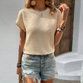 Women's Knitwear Casual Top Round Neck T-shirt