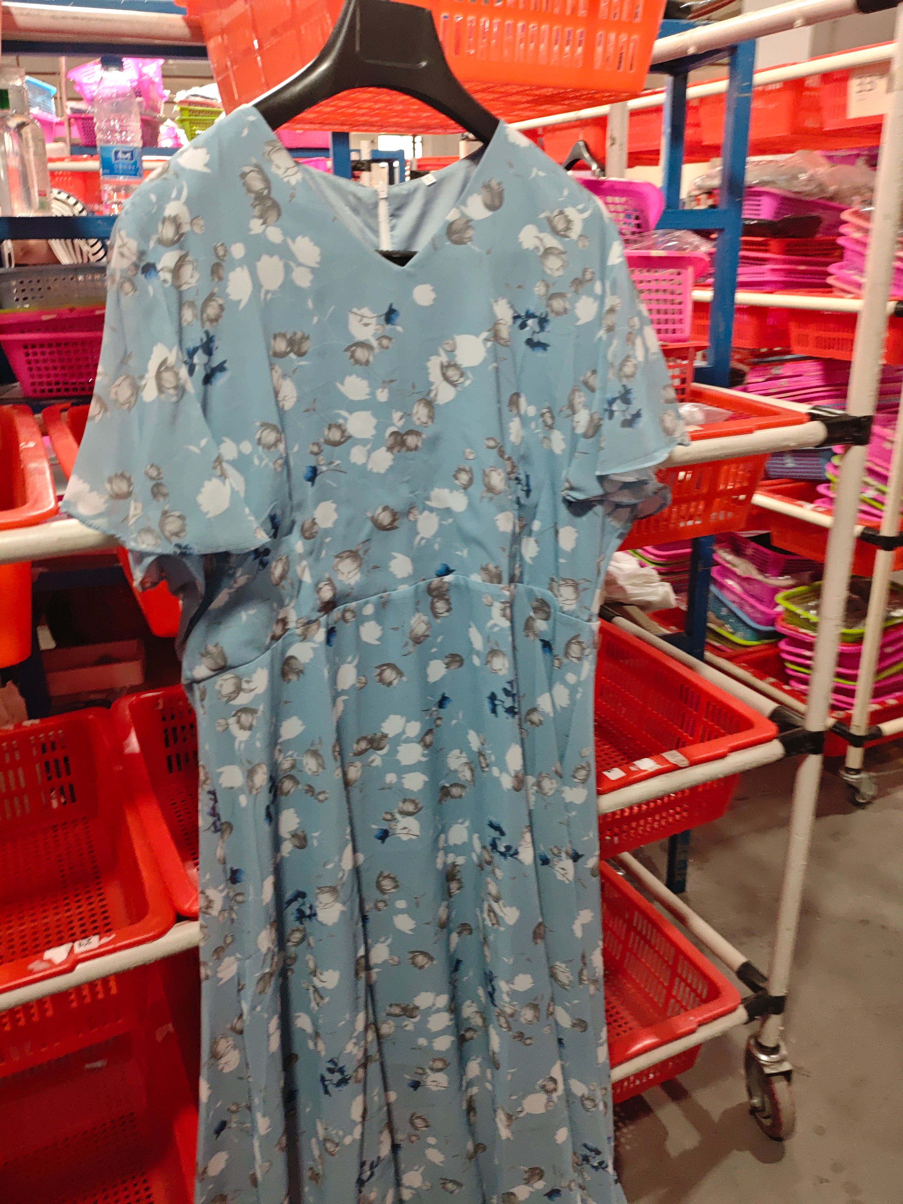 Flowers Print Short Sleeve Dress