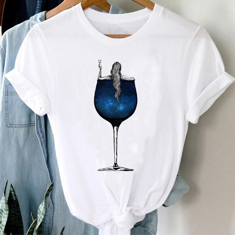 Wine Lady Short Sleeve Casual