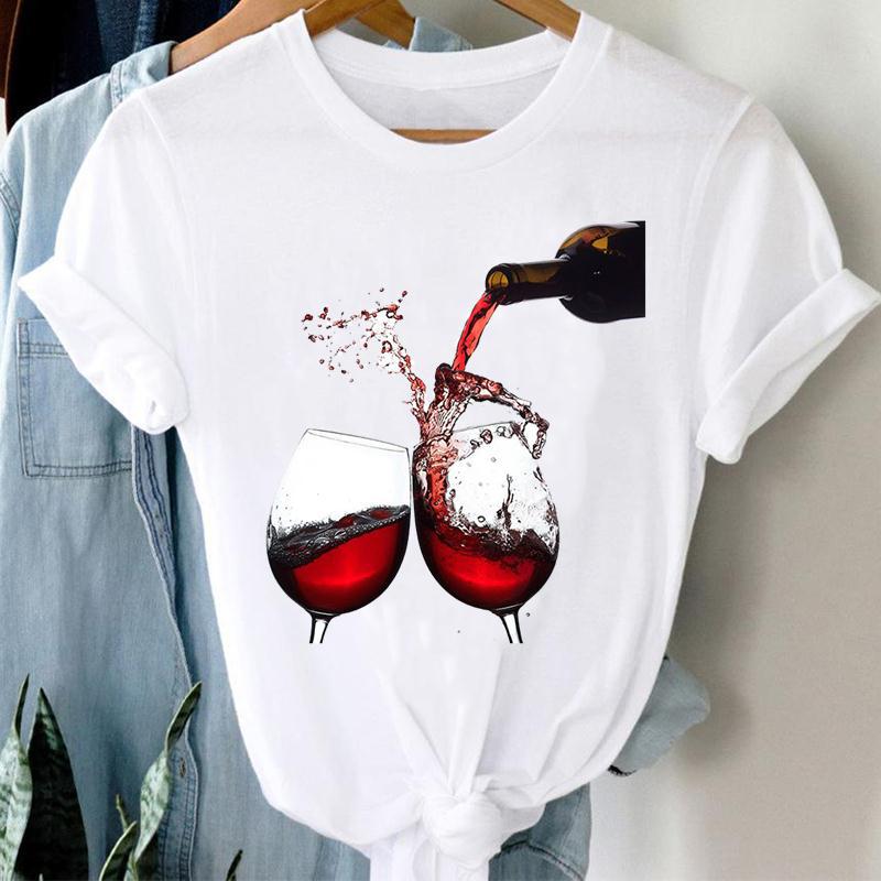 Wine Lady Short Sleeve Casual