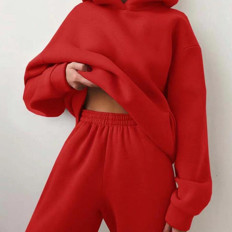 Women's Casual Hooded Sweater Two-piece