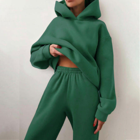 Women's Casual Hooded Sweater Two-piece